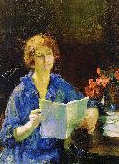 Francis Coates Jones Woman Reading Spain oil painting artist